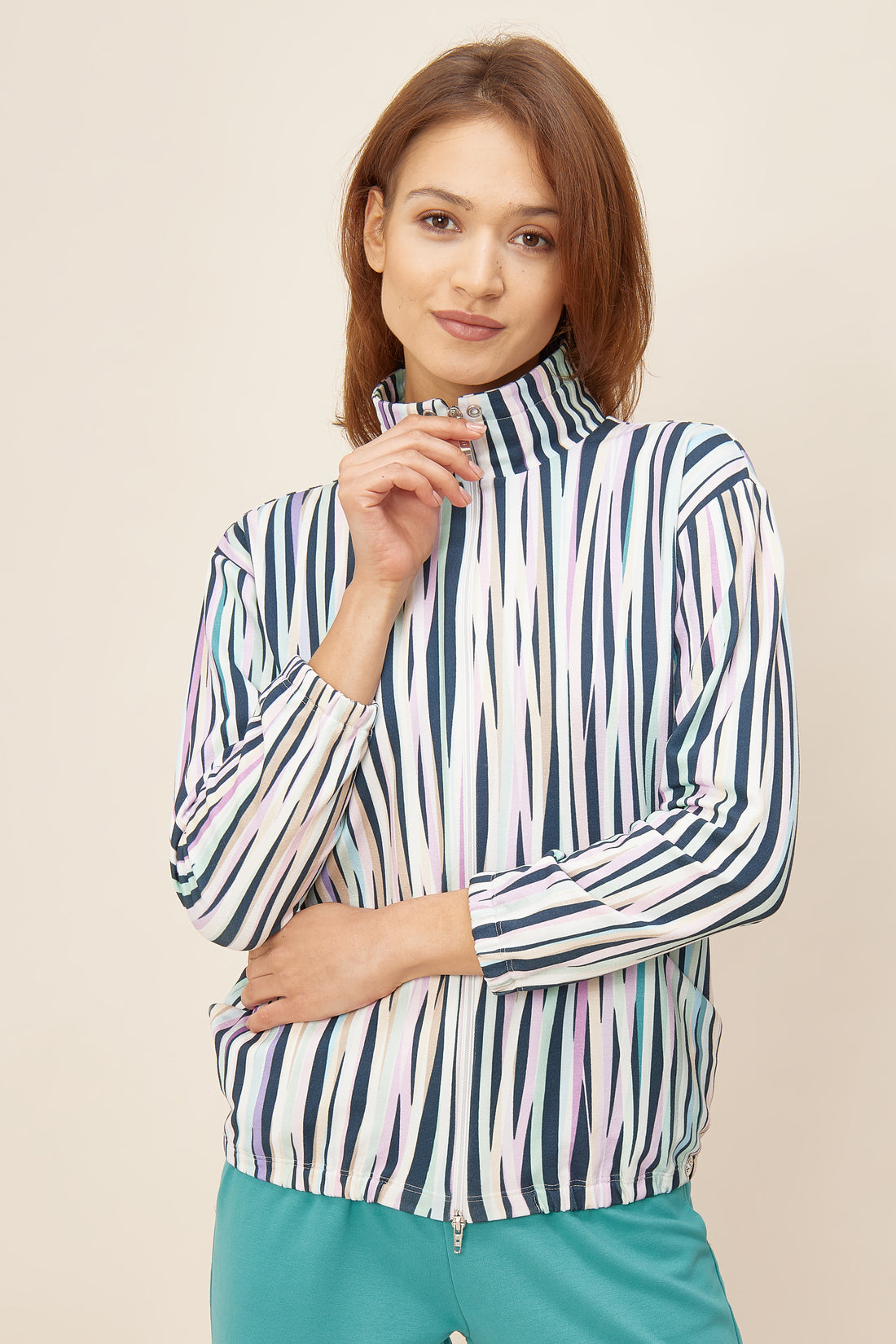 Feraud Jacket, 1/1 Sleeve, Zipper, Pockets Mode (3221043) Stripe Multicolor