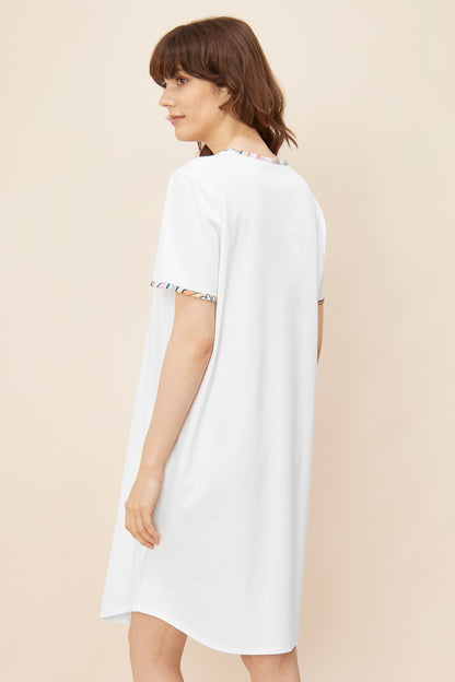 Feraud Night Dress, 1/2 Sleeve, Round Neck Motiv Paisley (3221061) Big Paisley