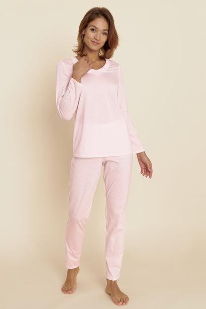 Feraud Pajama, 1/1 Sleeve, Pants 1/1, V-Neck V-Vari (3221155) Rose