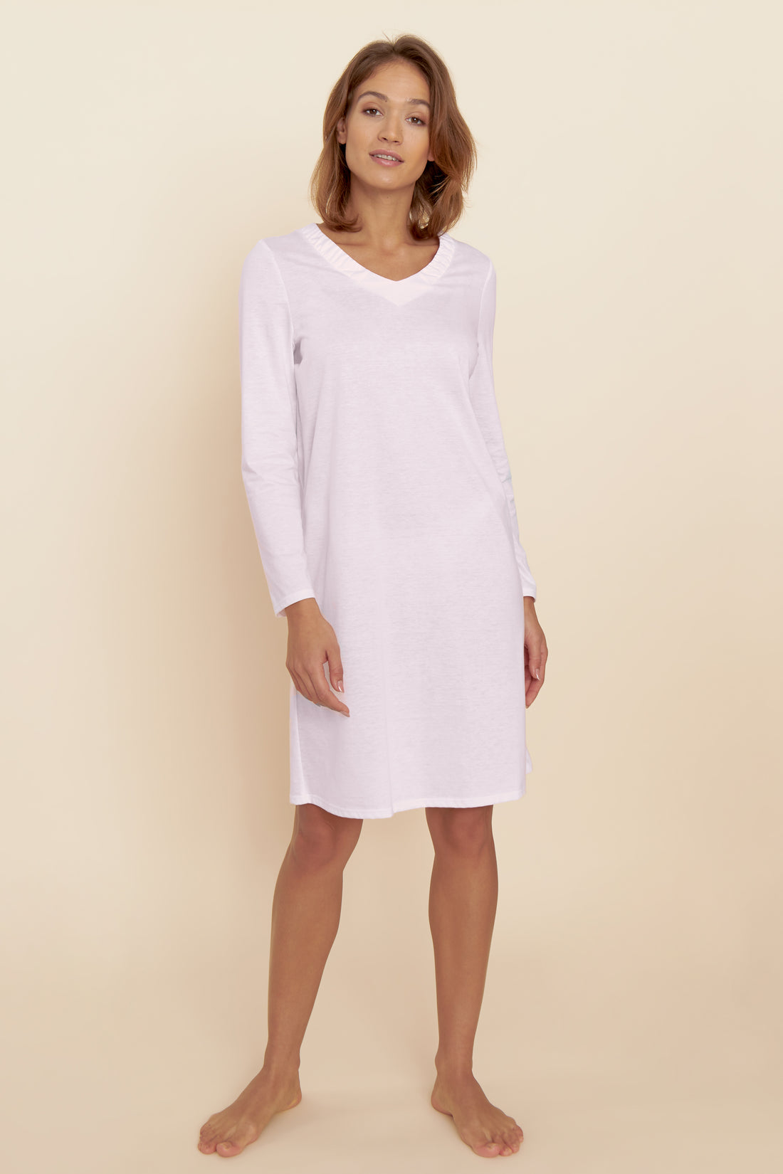 Feraud Night Dress, 1/1 Sleeve, V-Neck V-Variation (3221156) Rose