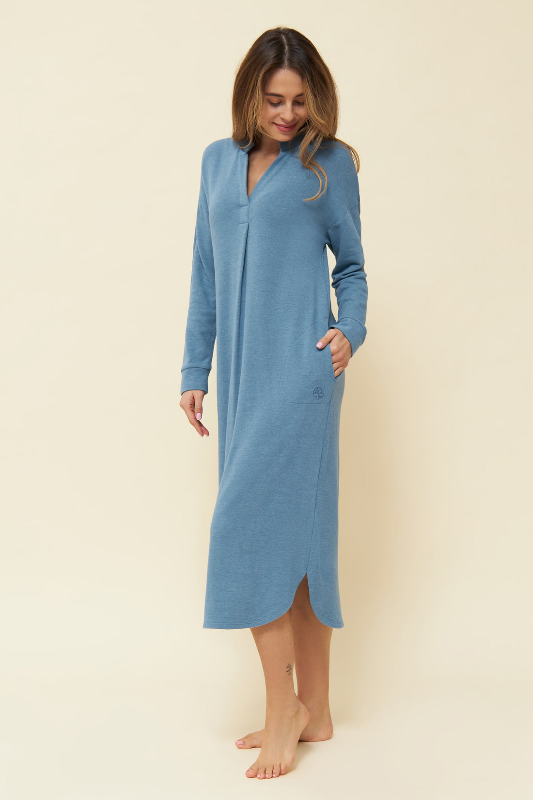Feraud Hd, 1/1 Sleeve, Standing Collar, Pockets (3221171) Heather Blue