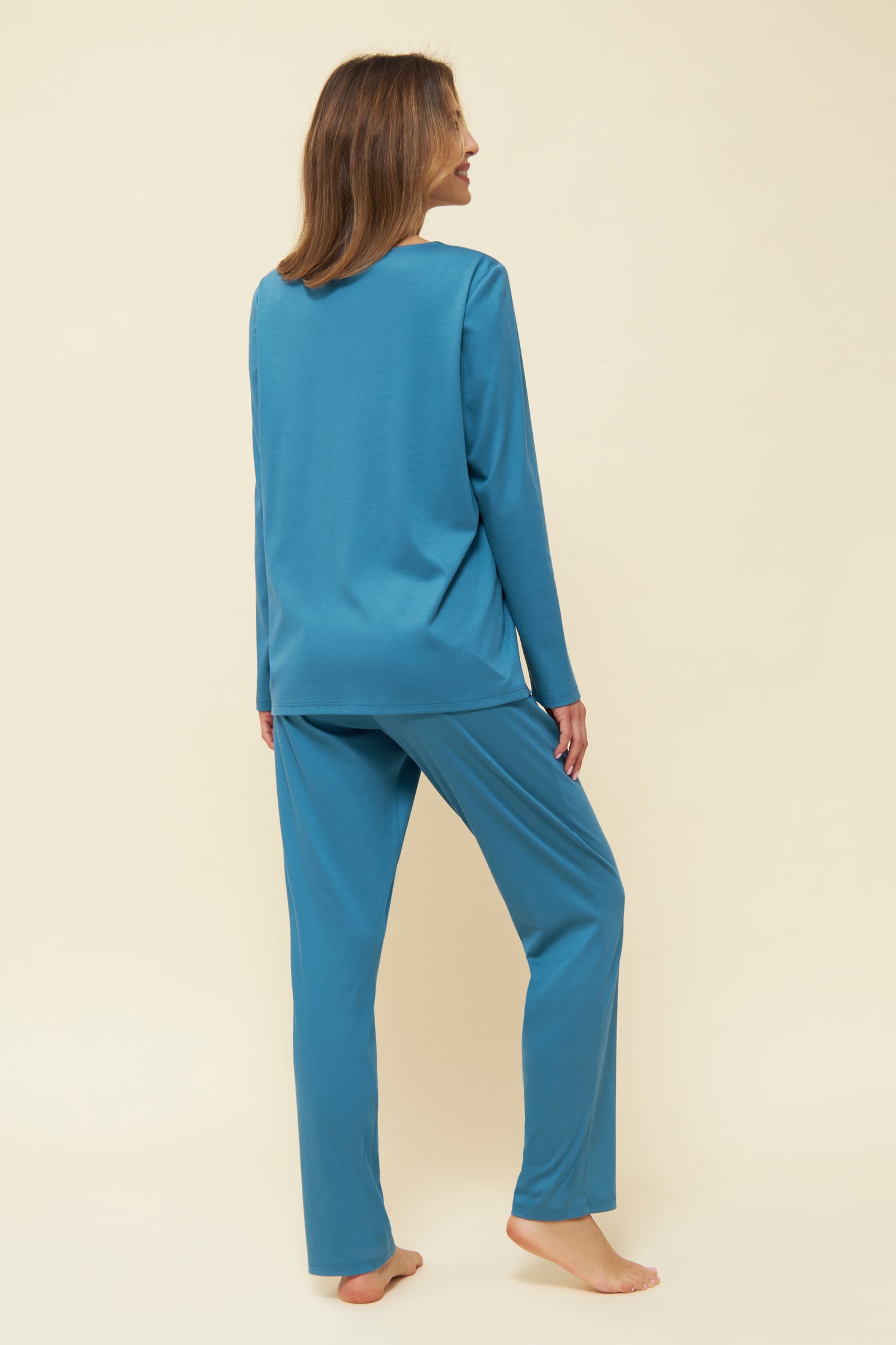 Feraud Pajama, 1/1 Sleeve, Pants 1/1, Round Neck Lo (3221172) Arctic Blue