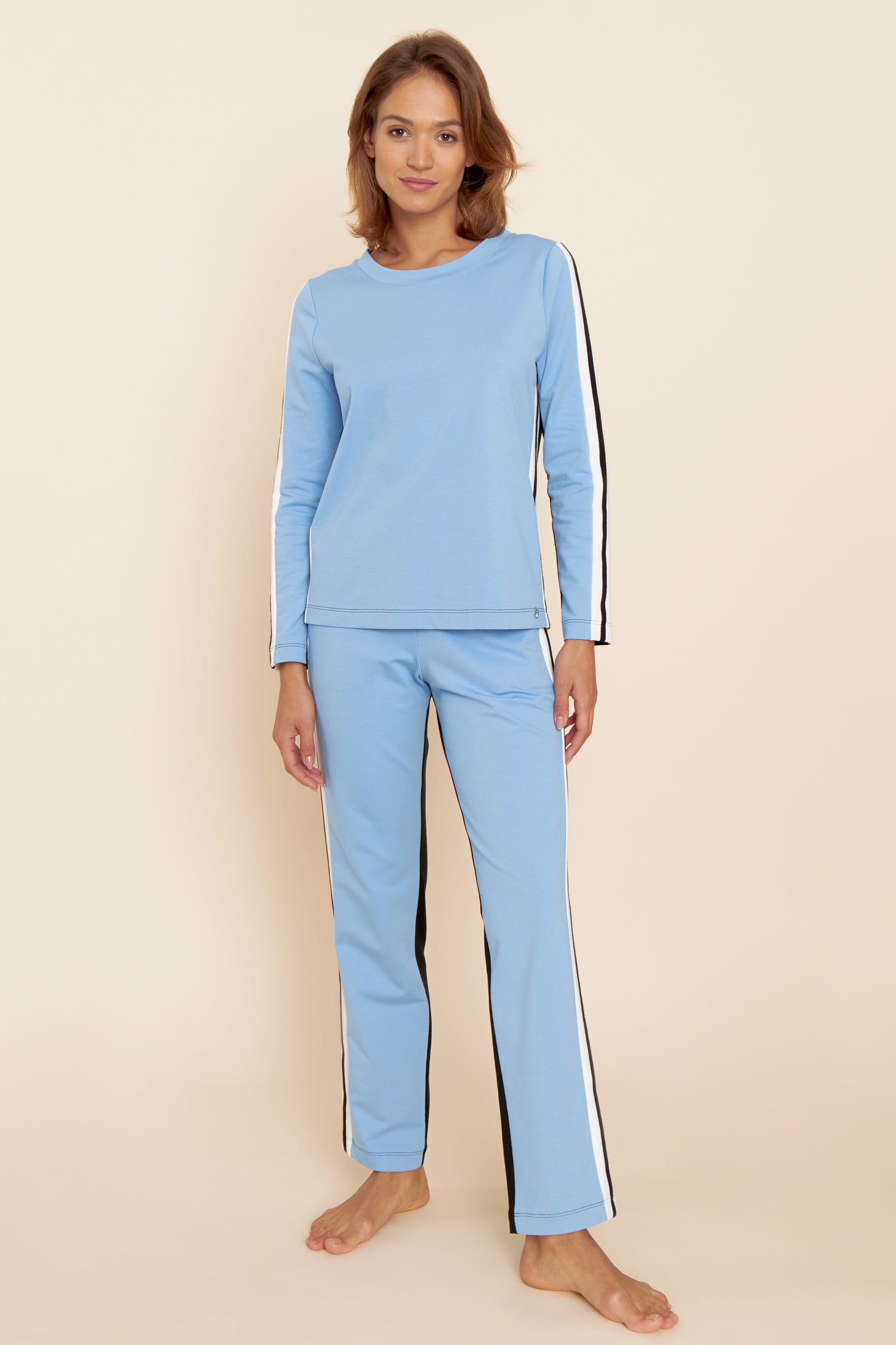 Feraud Sweatshirt, 1/1 Sleeve, Round Neck Moder (3221177) Colourmix Blue