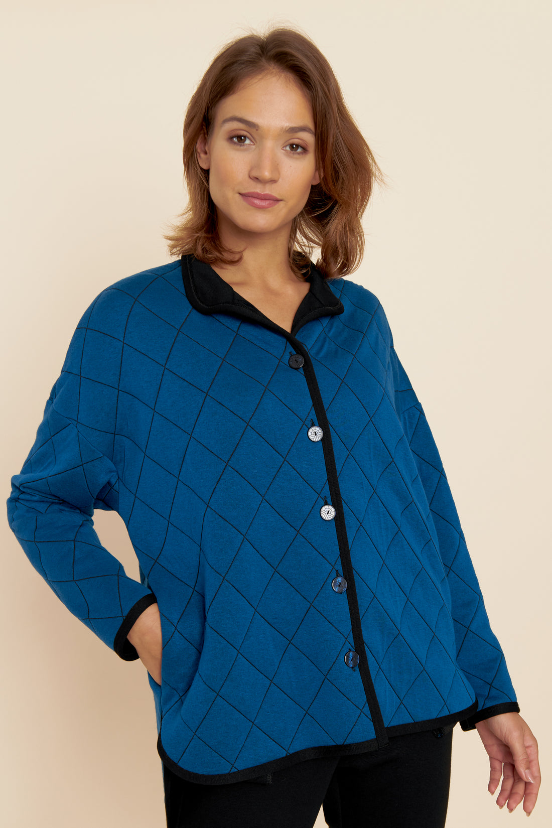 Feraud Lounge Suit, 1/1 Sleeve, Pants 1/1, Button-Throug (3221192) Check
