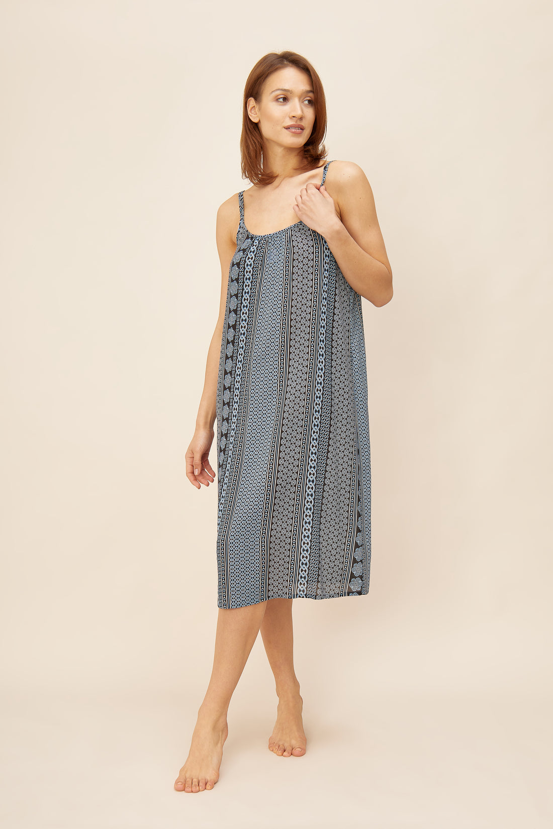 Feraud Beach Dress, Spaghetti Straps Luxury Chain (3225149) Stripe Mix