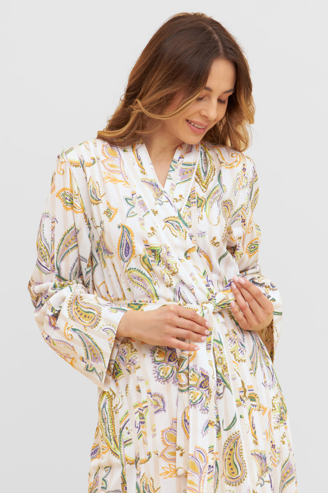 Feraud Robe, 1/1 Sleeve, Wrap-Around Paisley-St (3231016) Paisley