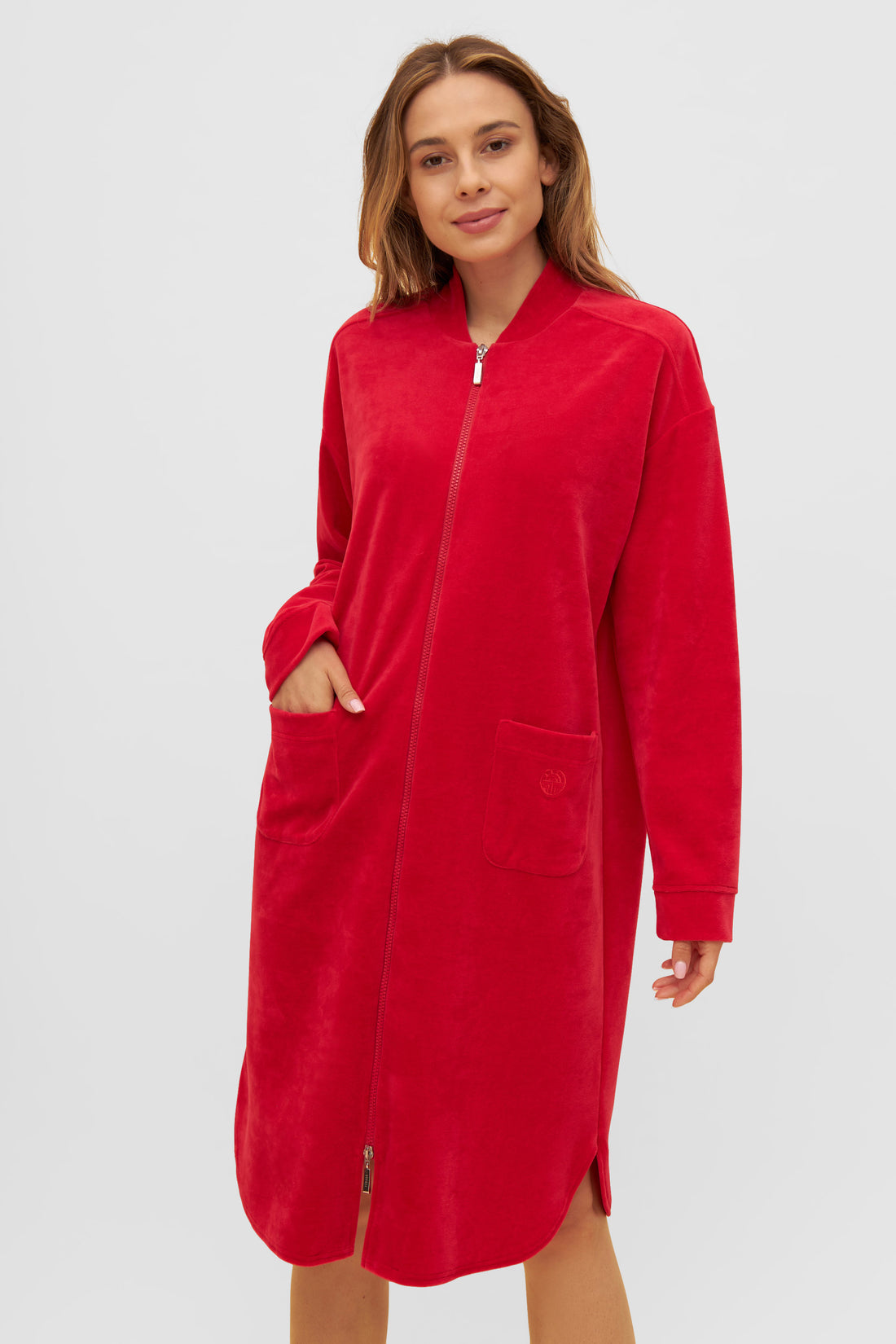 Feraud Robe, 1/1 Sleeve, Zipper, Pockets Christ (3231019) Red