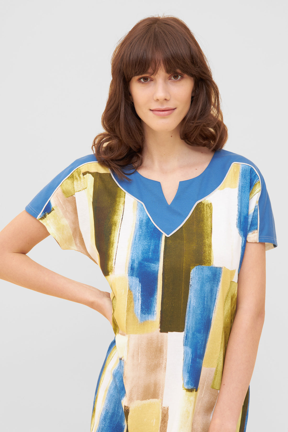 Feraud Night Dress, Overcut, Round Neck Graphic Art (3231026) Artstripe