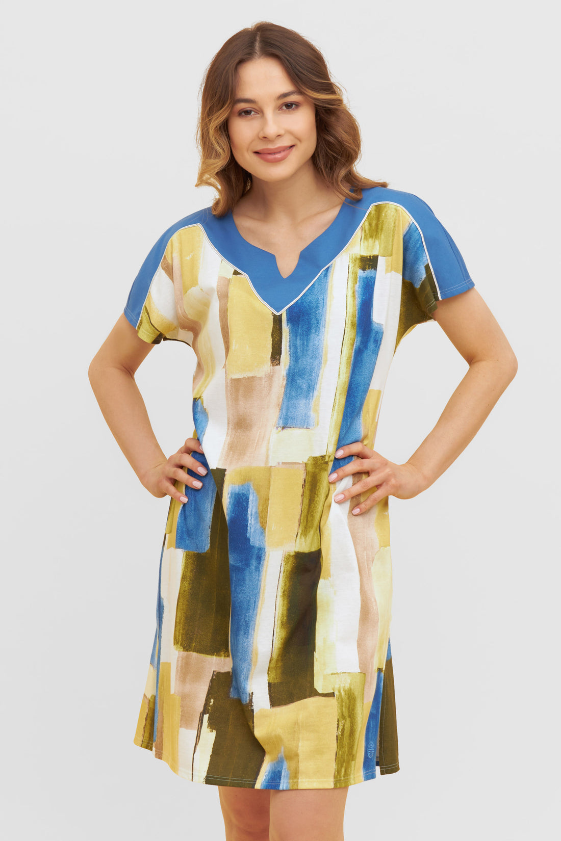 Feraud Night Dress, Overcut, Round Neck Graphic Art (3231131) Artstripe