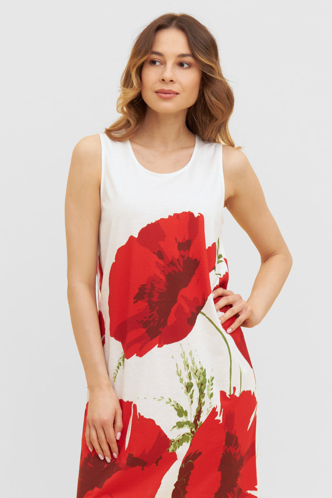 Feraud Night Dress, Sleeveless, Round Neck Christmas Pri (3231152) Placed Flowers