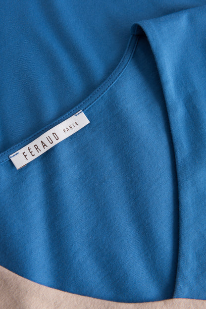 Feraud Night Dress, 1/2 Sleeve, V-Neck Colour Blocking (3231157) Colourmix Blue