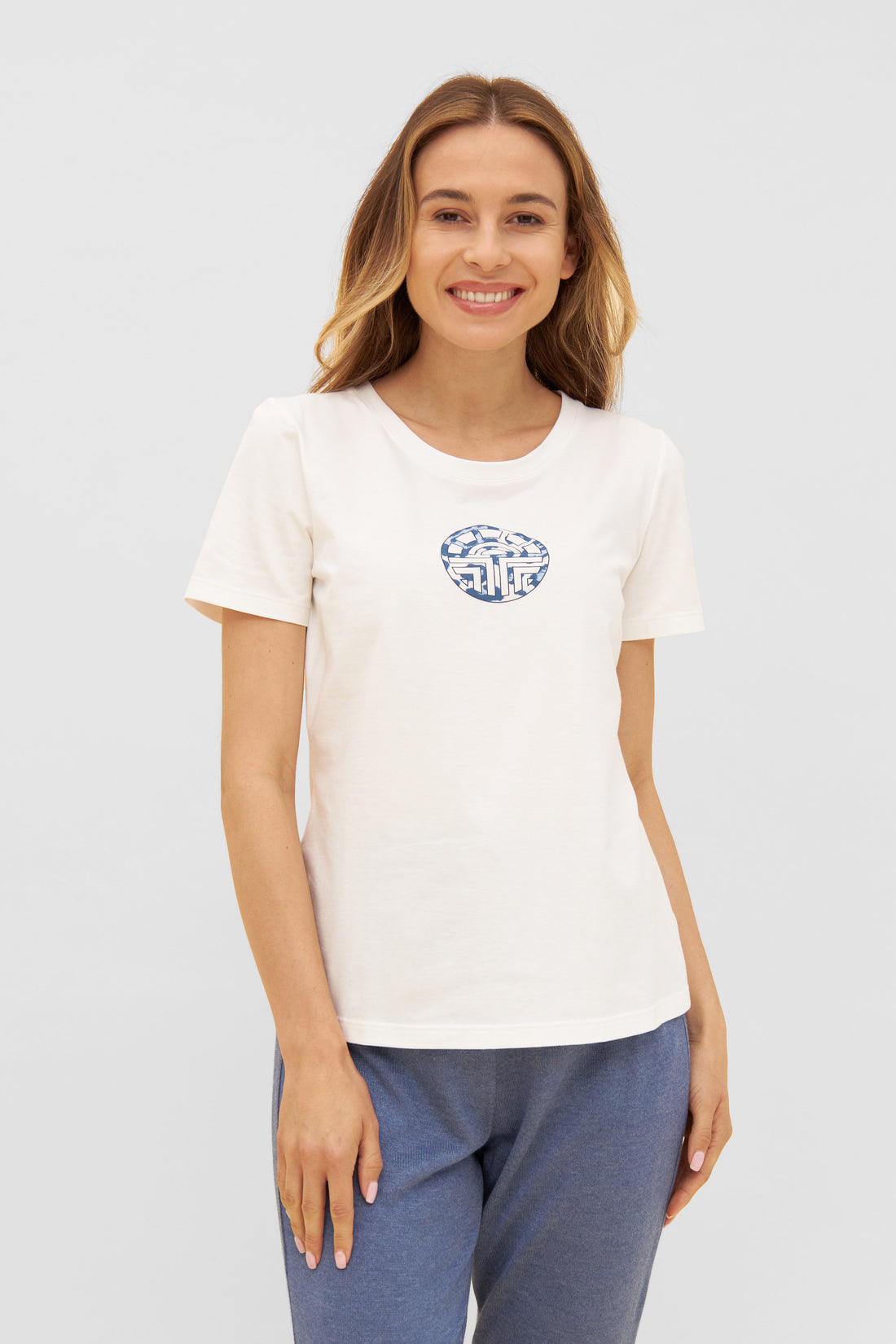 Feraud Shirt, 1/2 Sleeve, Round Neck Basic Shir (3231178) Ivory