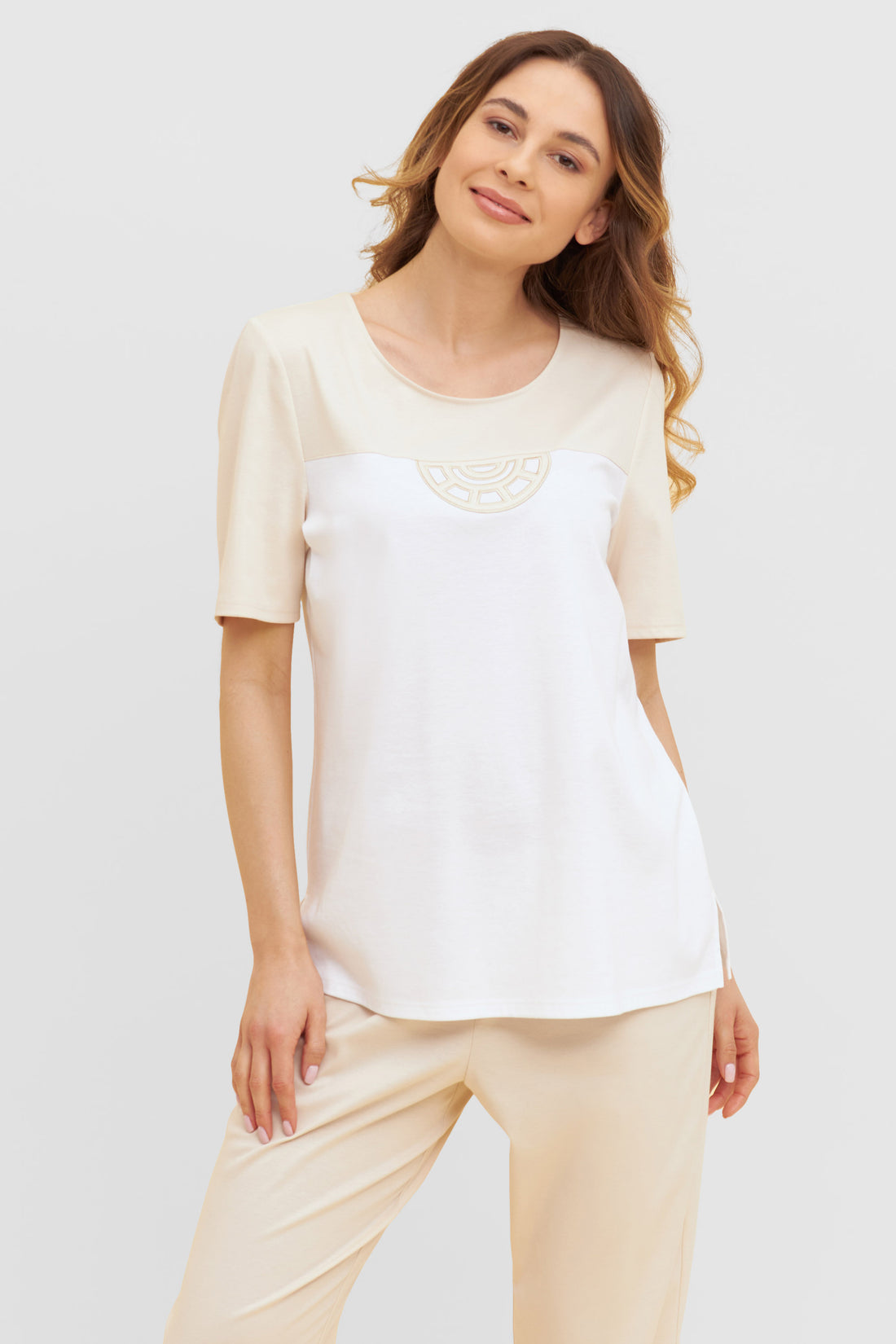 Feraud Pajama, 1/2 Sleeve, Pants 7/8, Round Neck Co (3231186) Colourblocking