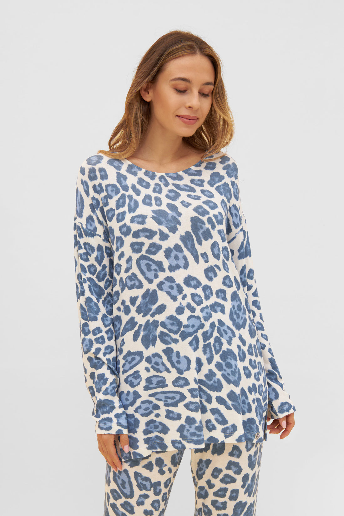 Feraud Shirt, 3/4 Sleeve, Round Neck Knit Leo-P (3231191) Modern Leo