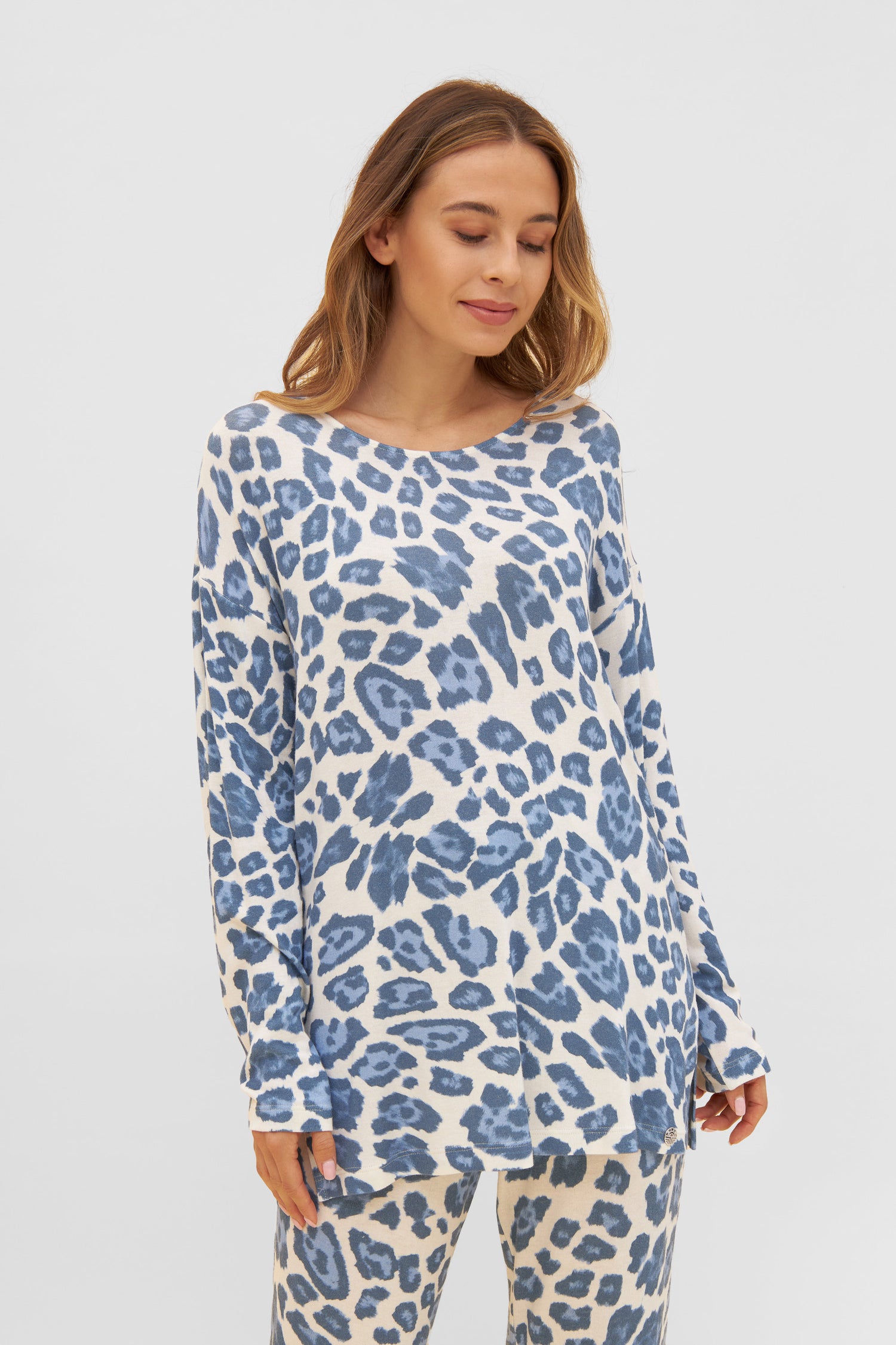 Feraud Shirt, 3/4 Sleeve, Round Neck Knit Leo-P (3231191) Modern Leo