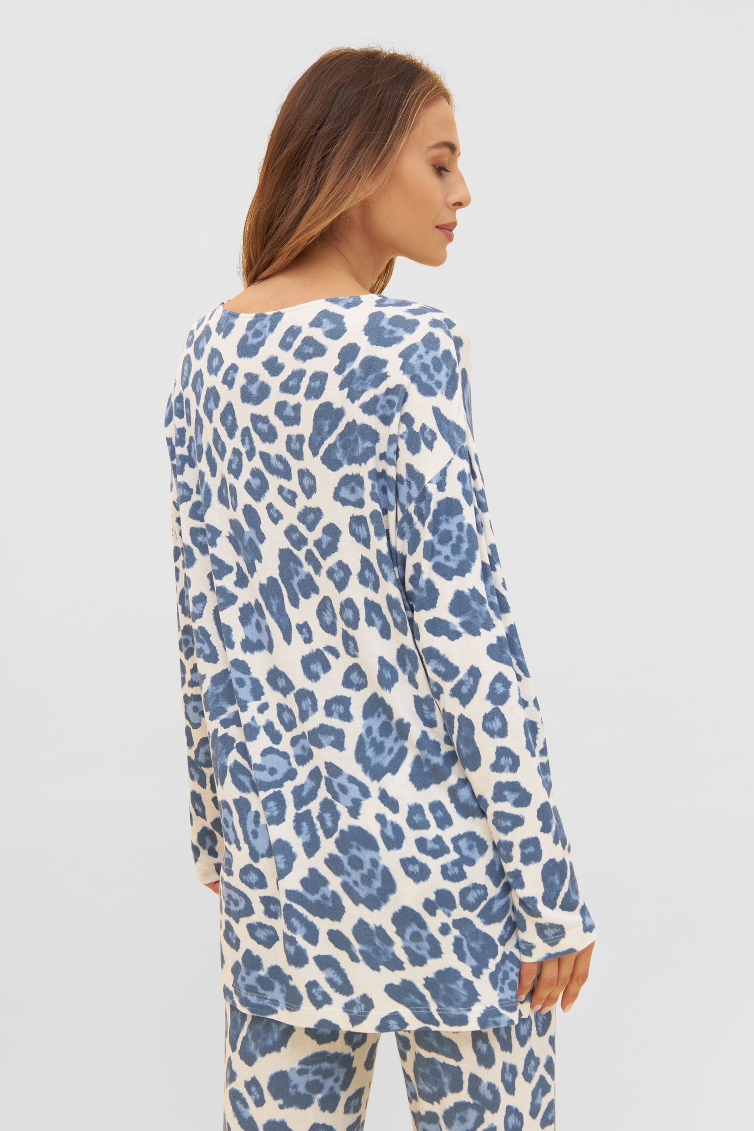 Feraud Shirt, 3/4 Sleeve, Round Neck Knit Leo-P (3231191) Modern Leo