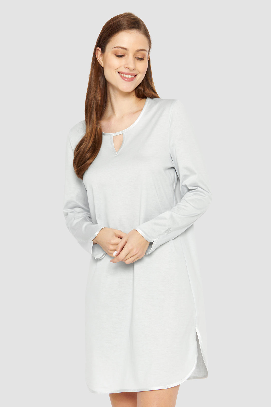 Feraud Night Dress, 1/1 Sleeve, Round Neck Pearls (3231280) Silver