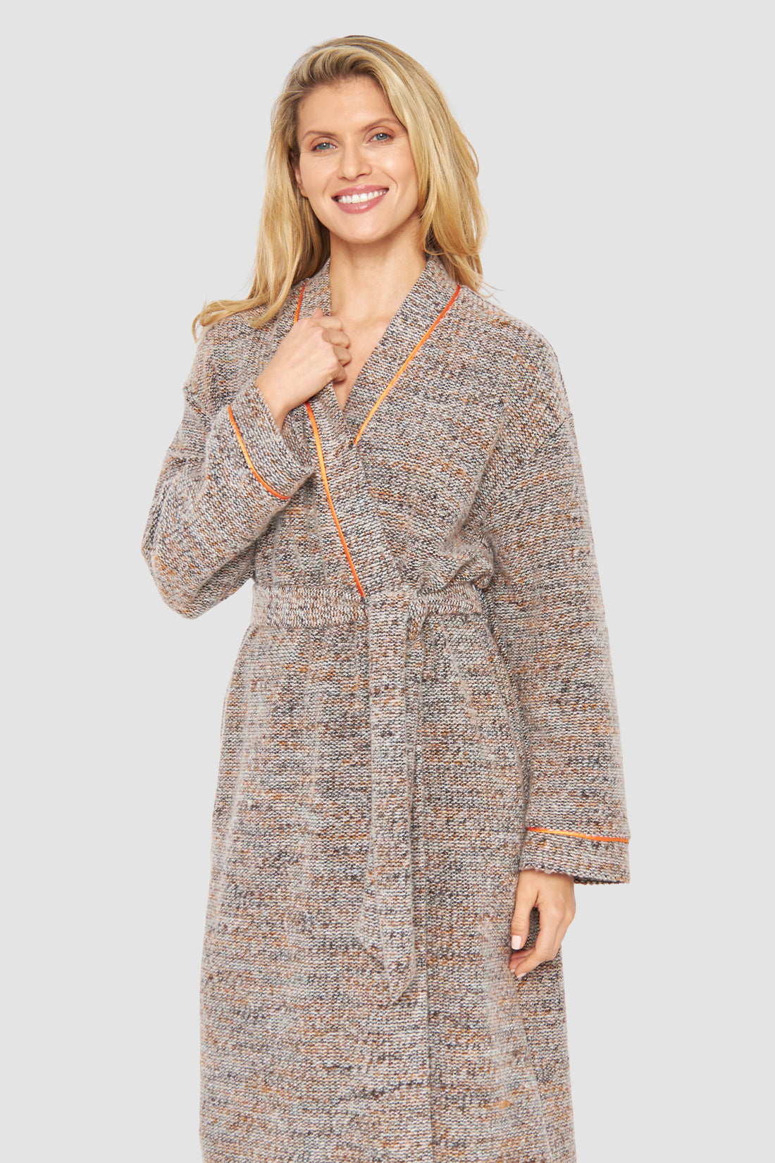 Feraud Robe, 1/1 Sleeve, Wrap-Around, Pockets K (3231289) Multicolormelange