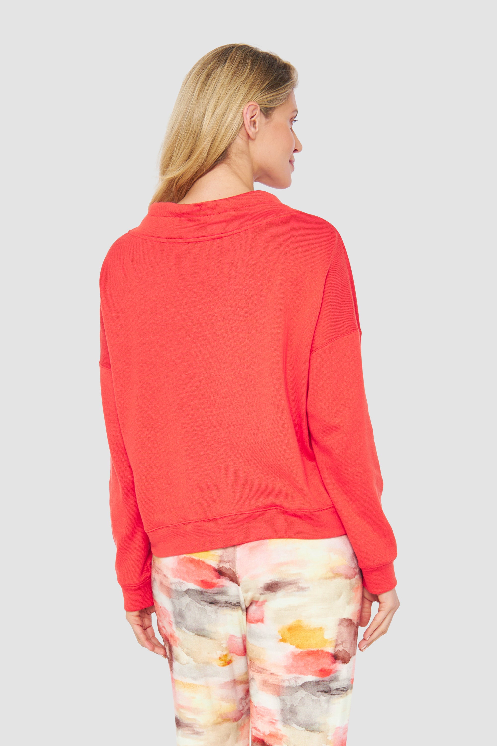 Feraud Sweatshirt, 1/1 Sleeve, Round Neck, Cuff (3231325) Red