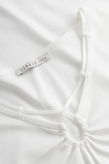 Feraud Night Dress, 1/1 Sleeve, V-Neck Raffinesse (3231346) Ivory