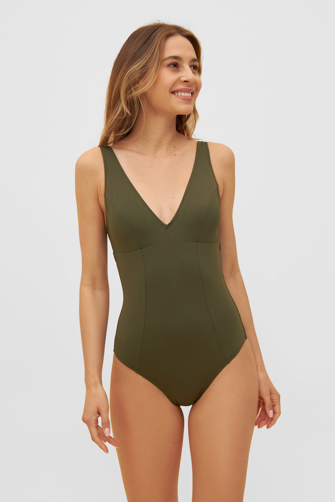 Feraud Swimsuit, Spacer Cup, V-Neck Classic (3235026) Olive