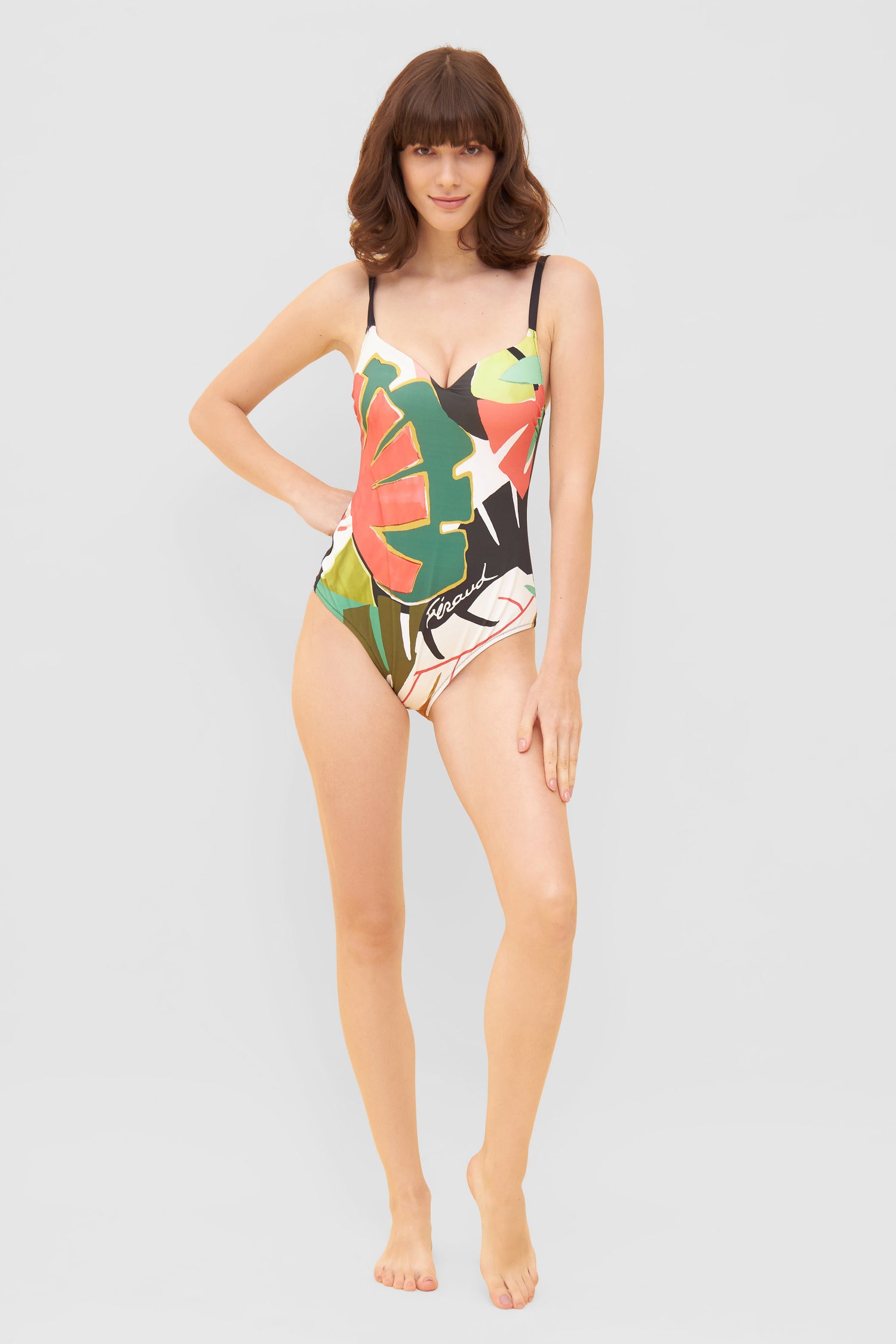 Feraud Swimsuit, Spacer, Wire, Adjust Straps Fauna Le (3235040) Multicolor Leaves