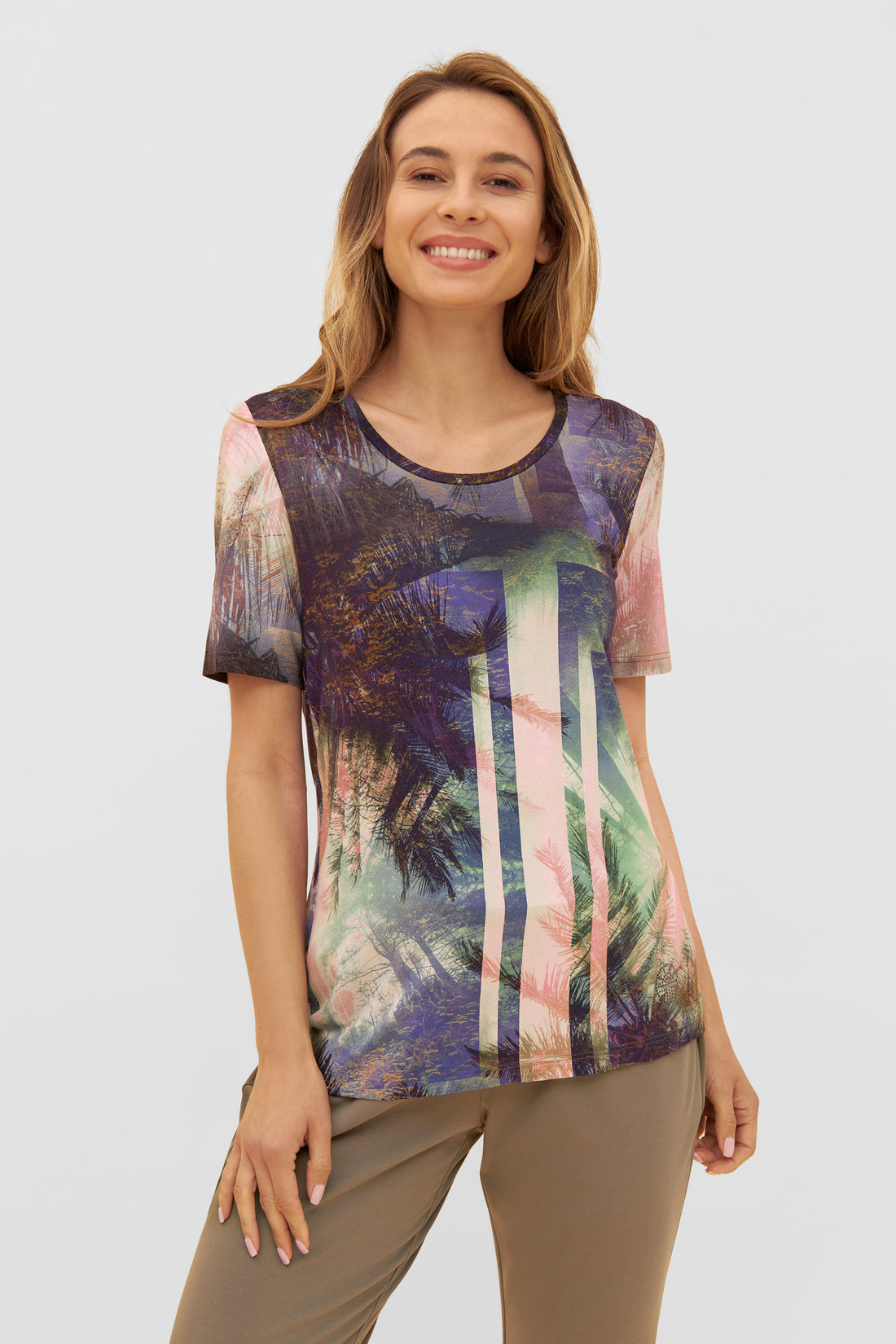Feraud T-Shirt, 1/2 Sleeve, Round Neck Mystical (3235108) Palm Beach