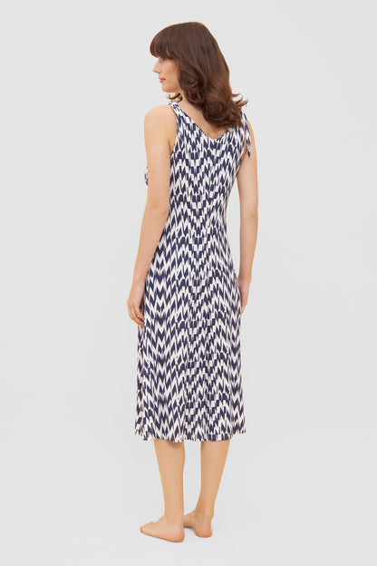 Feraud Beach Dress, Sleeveless, V-Neck, Graphic (3235123) Graphic Minimal