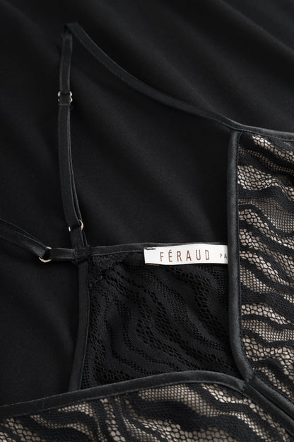 Feraud Night Dress, Adjustable Straps Animal Lace (3241003) Black