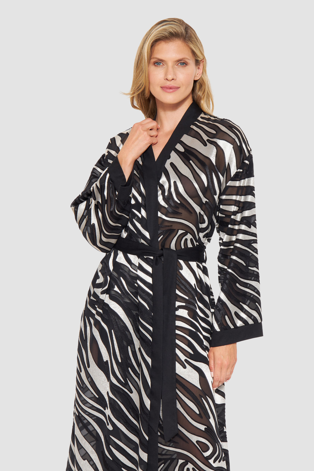 Feraud Robe, 1/1 Sleeve, Wrap-Around, Pockets D (3241018) Magic Black