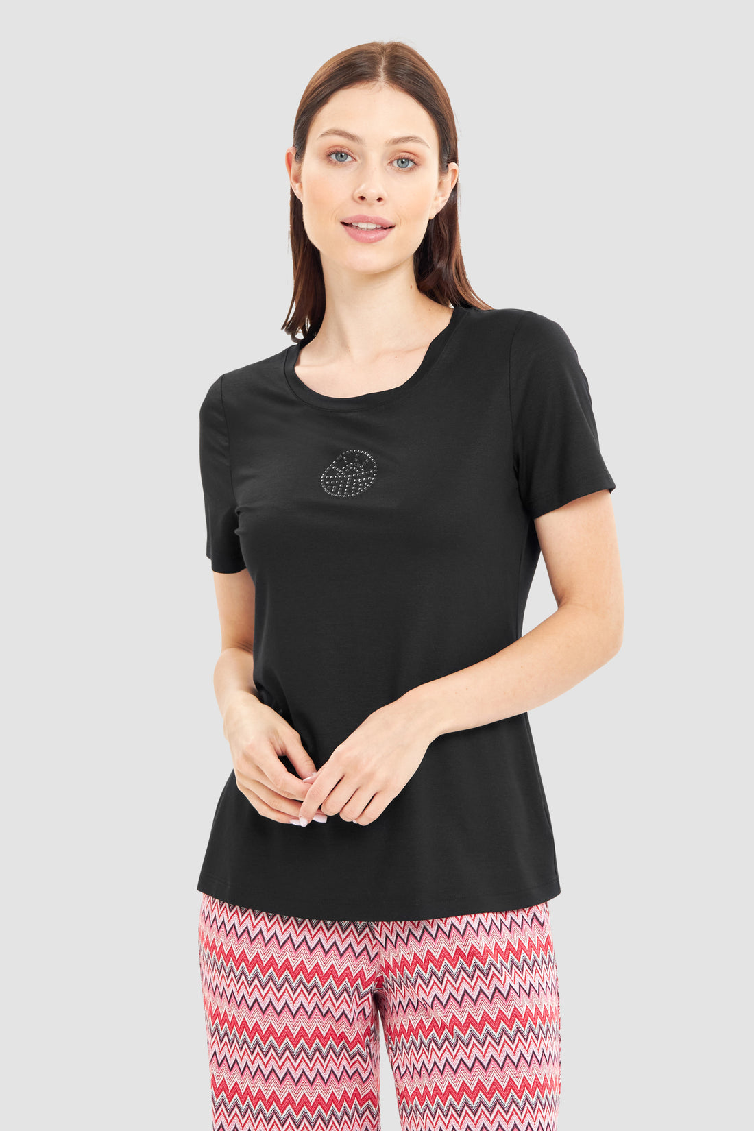 Feraud Shirt, 1/2 Sleeve, Round Neck Basic Shir (3241085) Black