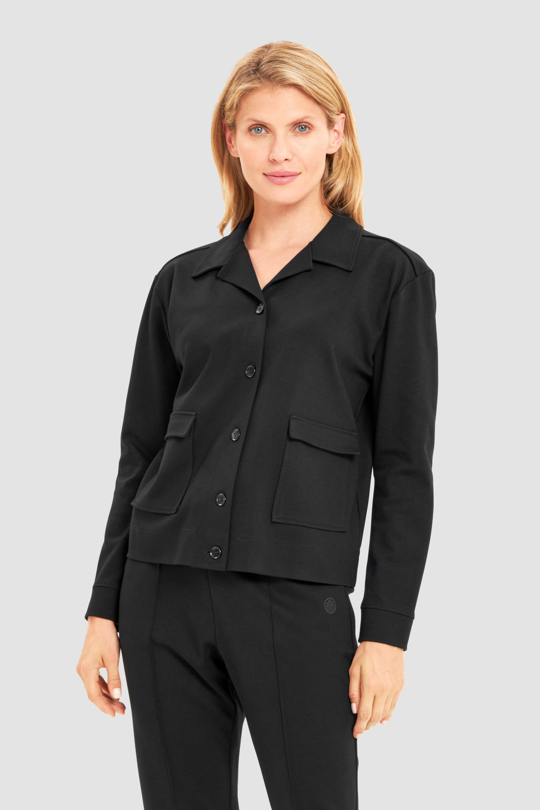 Feraud Jacket, 1/1 Sleeve, Button-Through Trave (3245027) Black