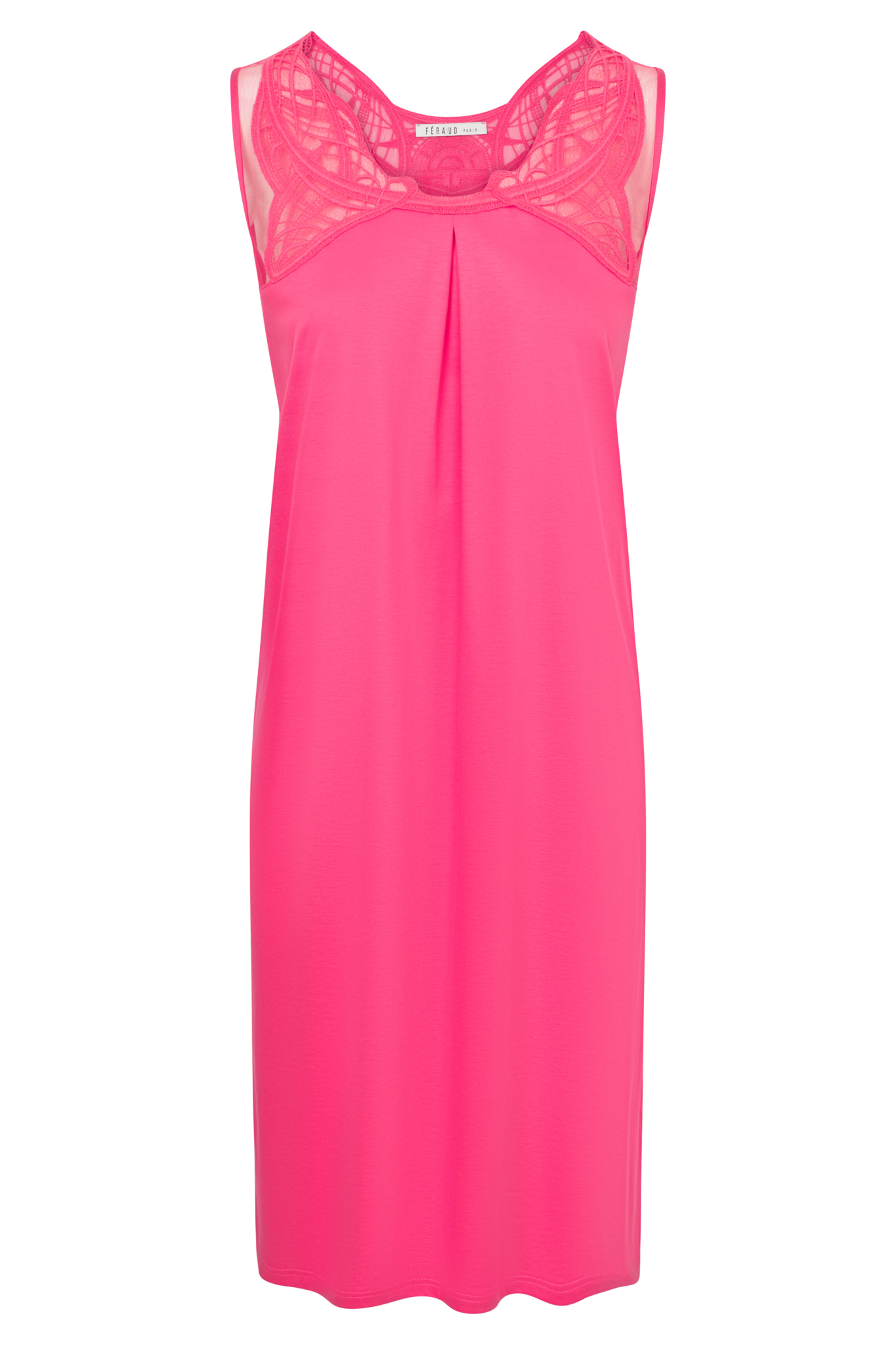 Féraud Nightgown front view in Raspberry