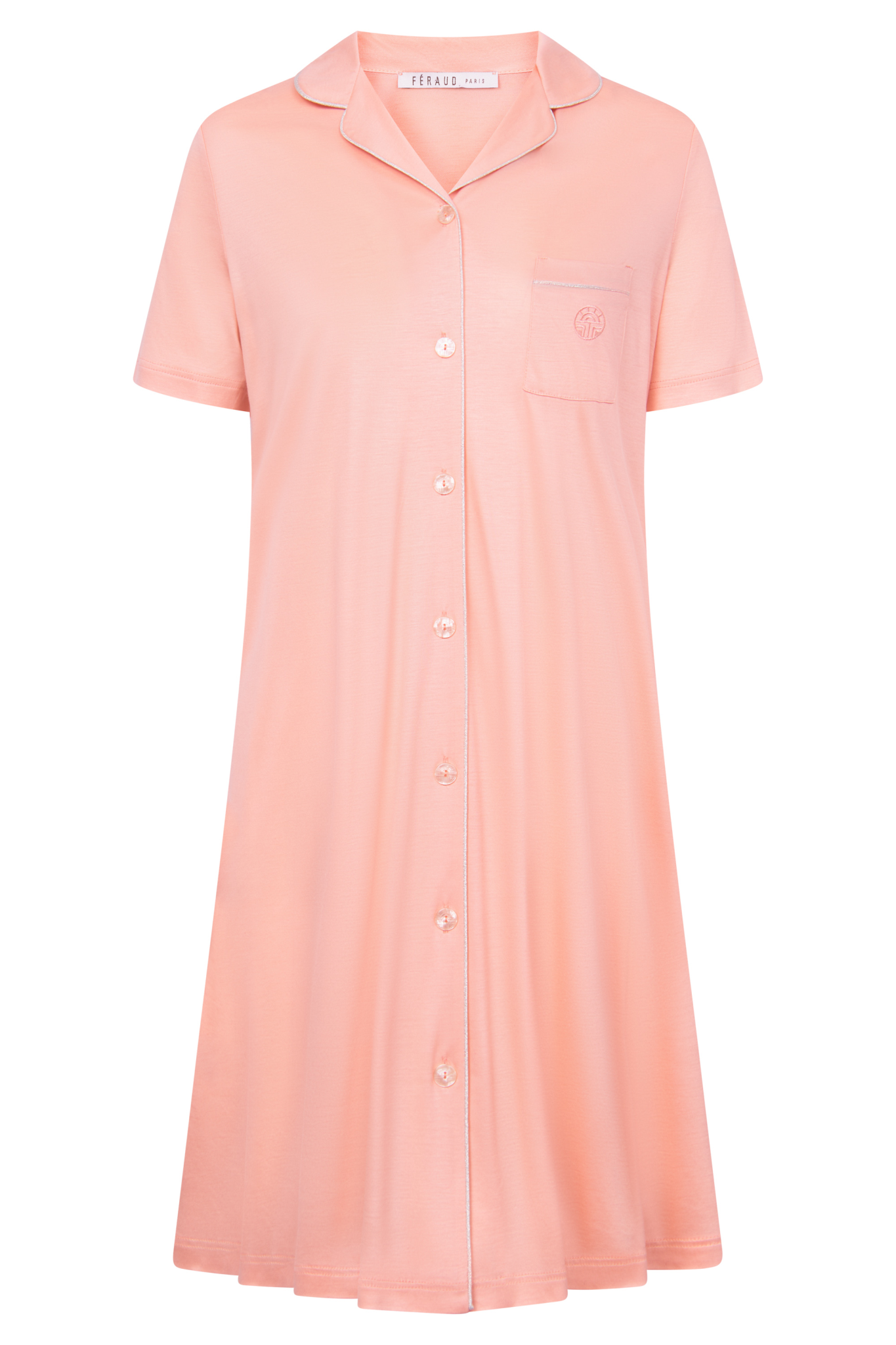 Féraud Nightgown front view in Sun Orange