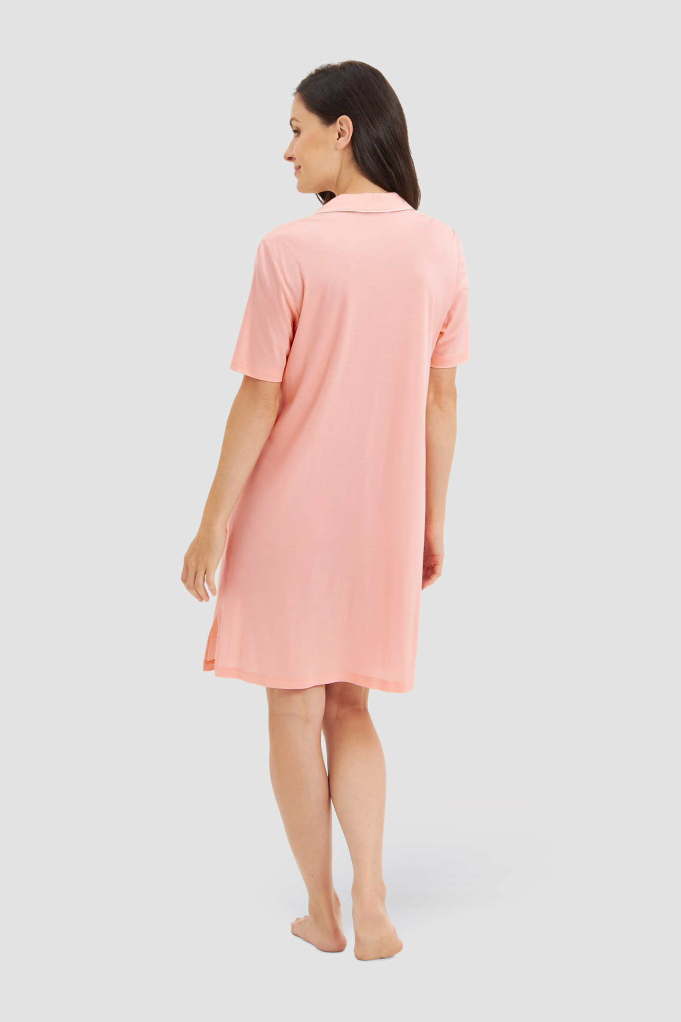 Féraud Nightgown back view in Sun Orange