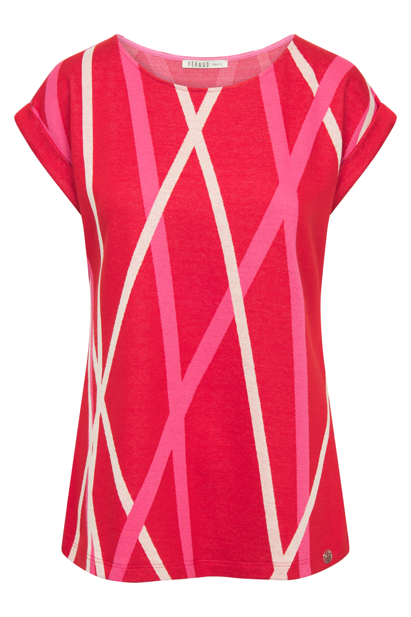Féraud Lounge Top front view in Artstripe