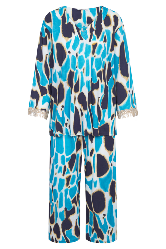 Féraud Pyjamas front view in Leo Couture