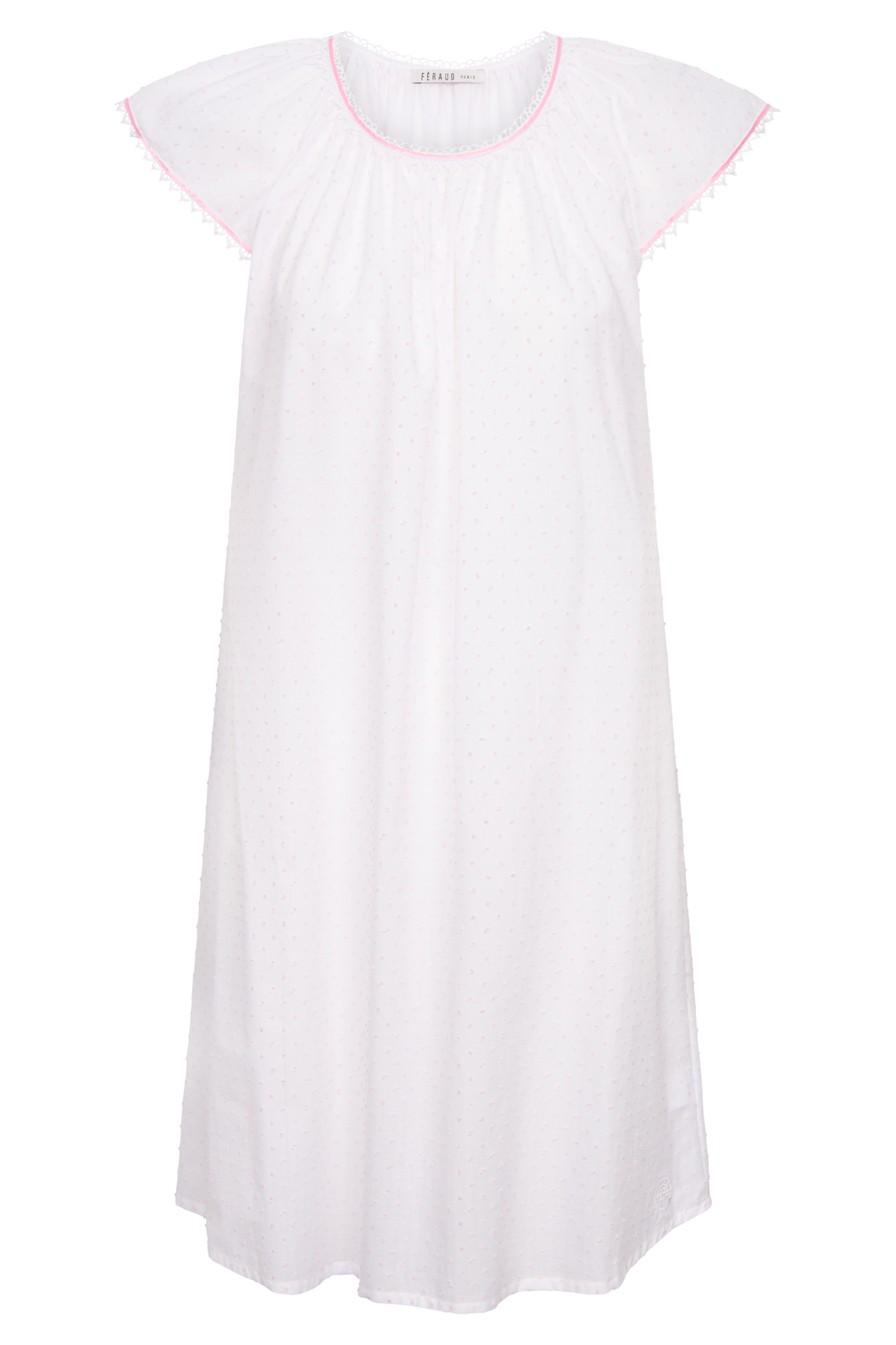 Féraud Nightgown front view in Mini Dots