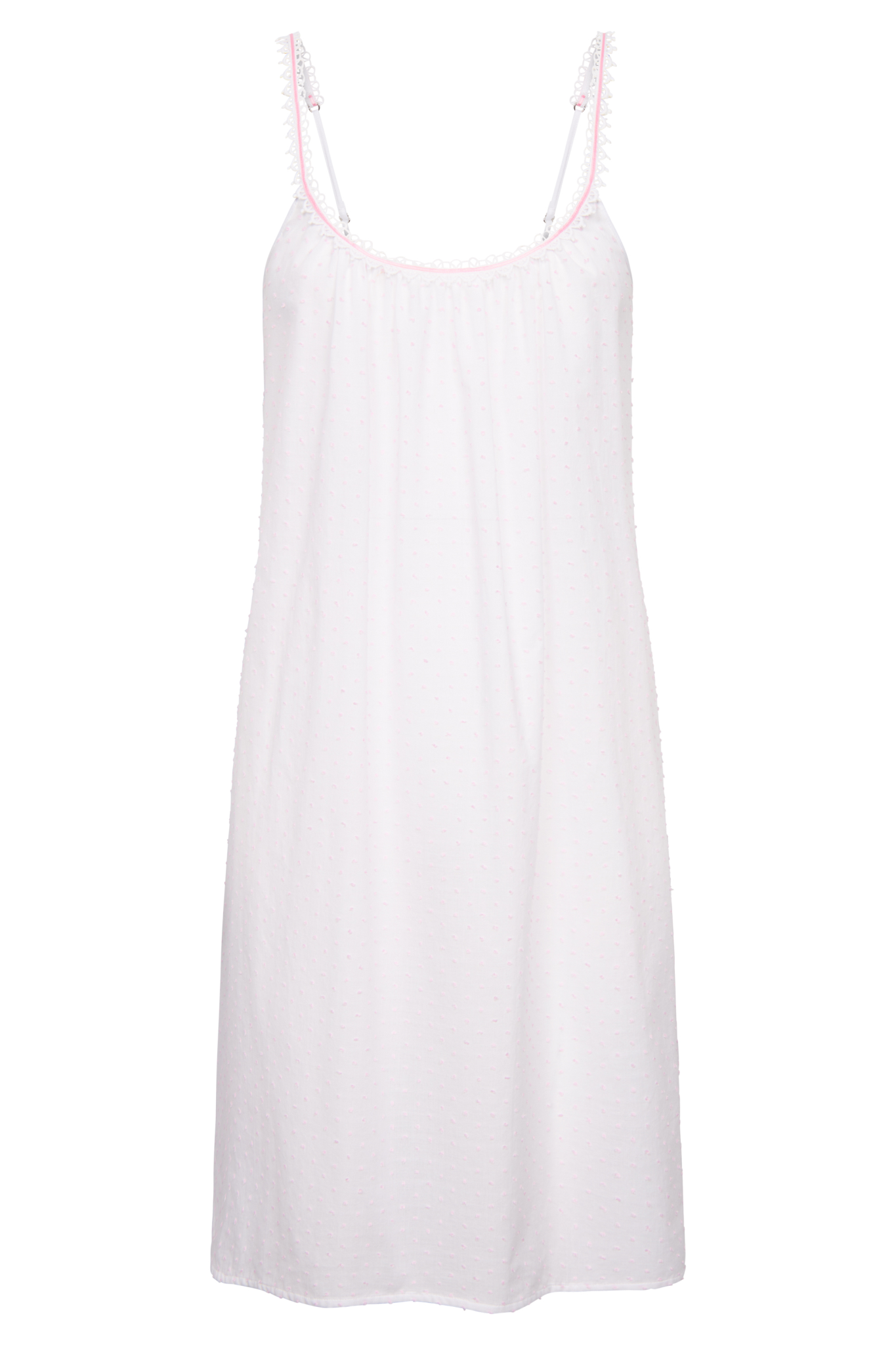 Féraud Nightgown front view in Mini Dots
