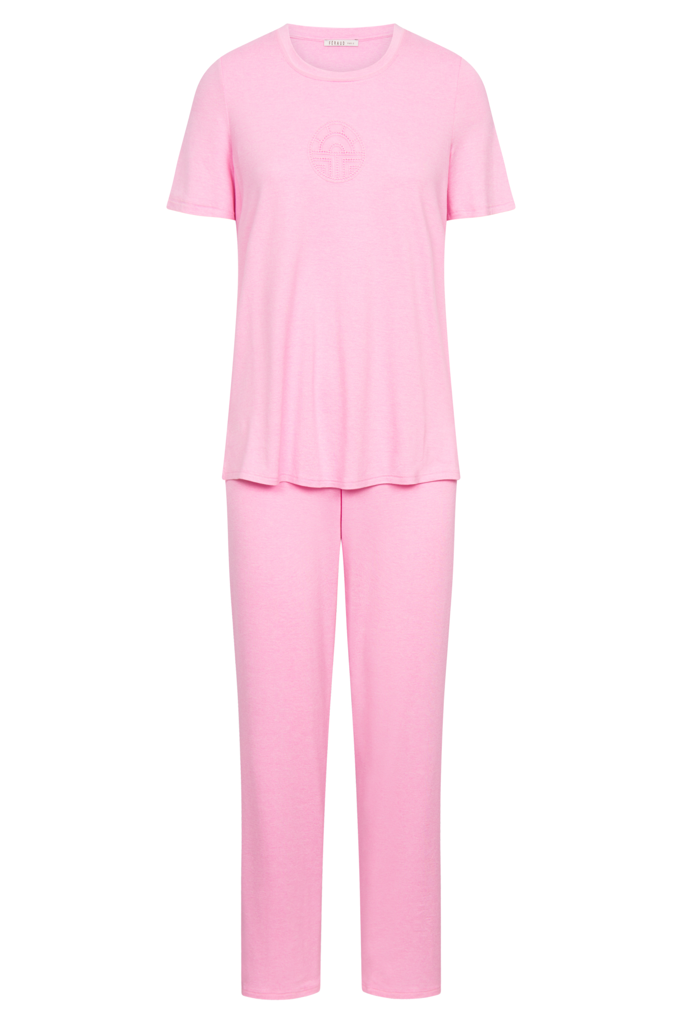 Féraud Pyjamas front view in Heather Rose