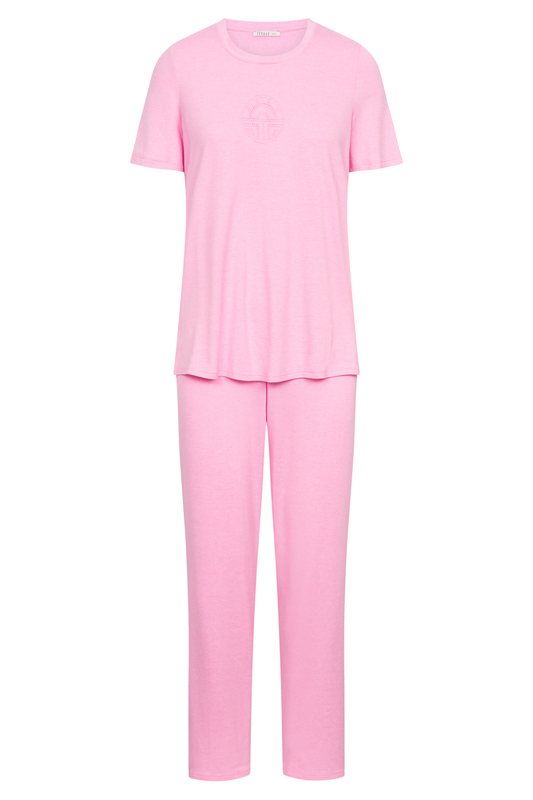 Féraud Pyjamas front view in Heather Rose