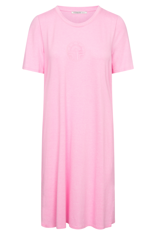 Féraud Nightgown front view in Heather Rose