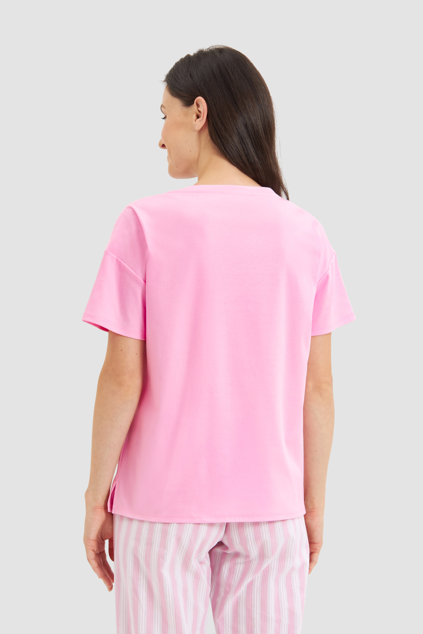 Féraud Lounge Top back view in English Rose
