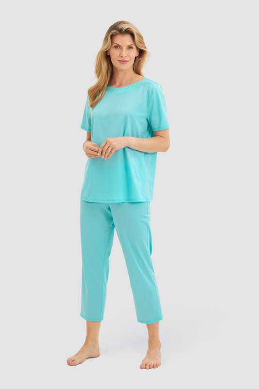 Féraud Pyjamas on model in Lagune