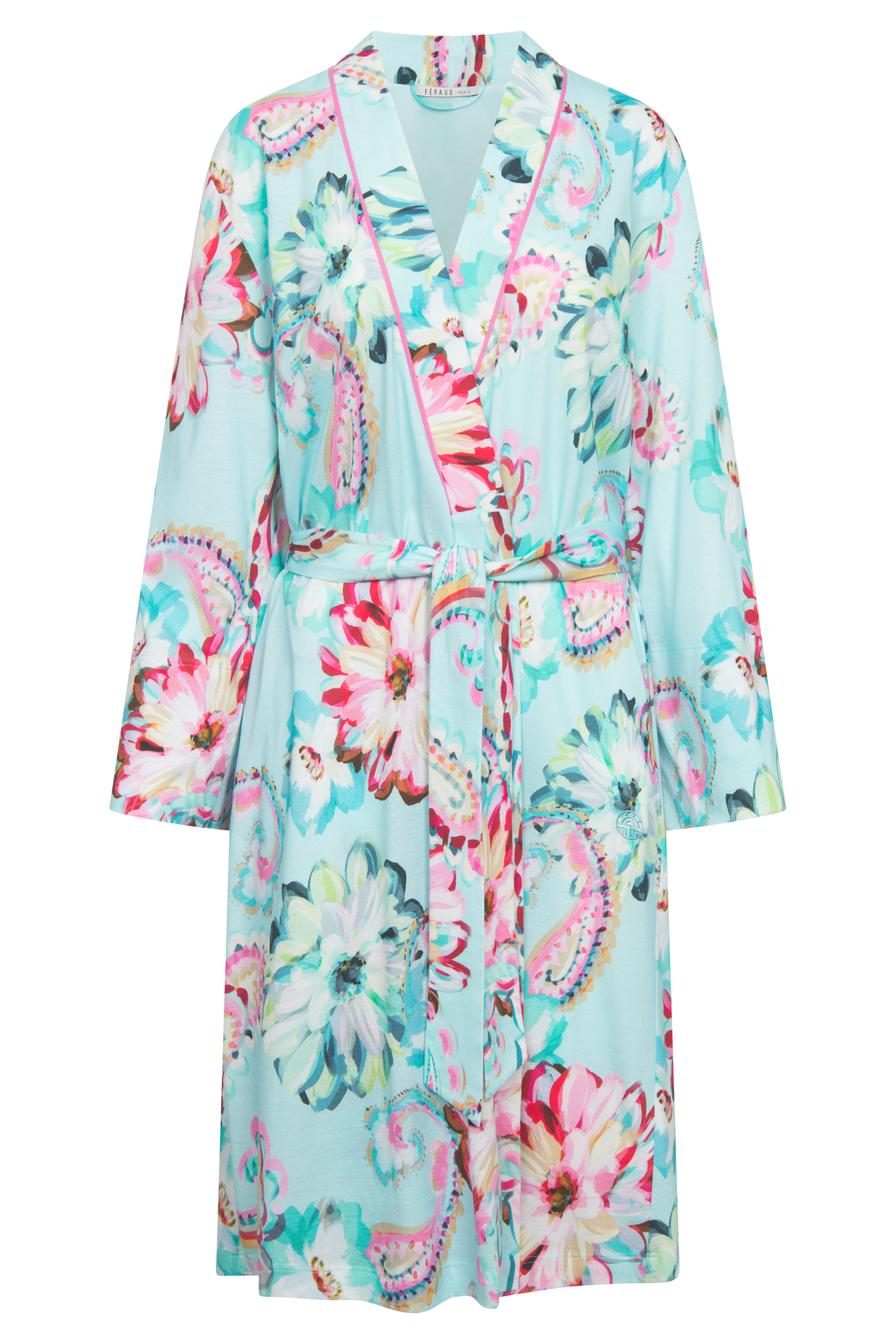 Féraud Robe front view in Big Paisley