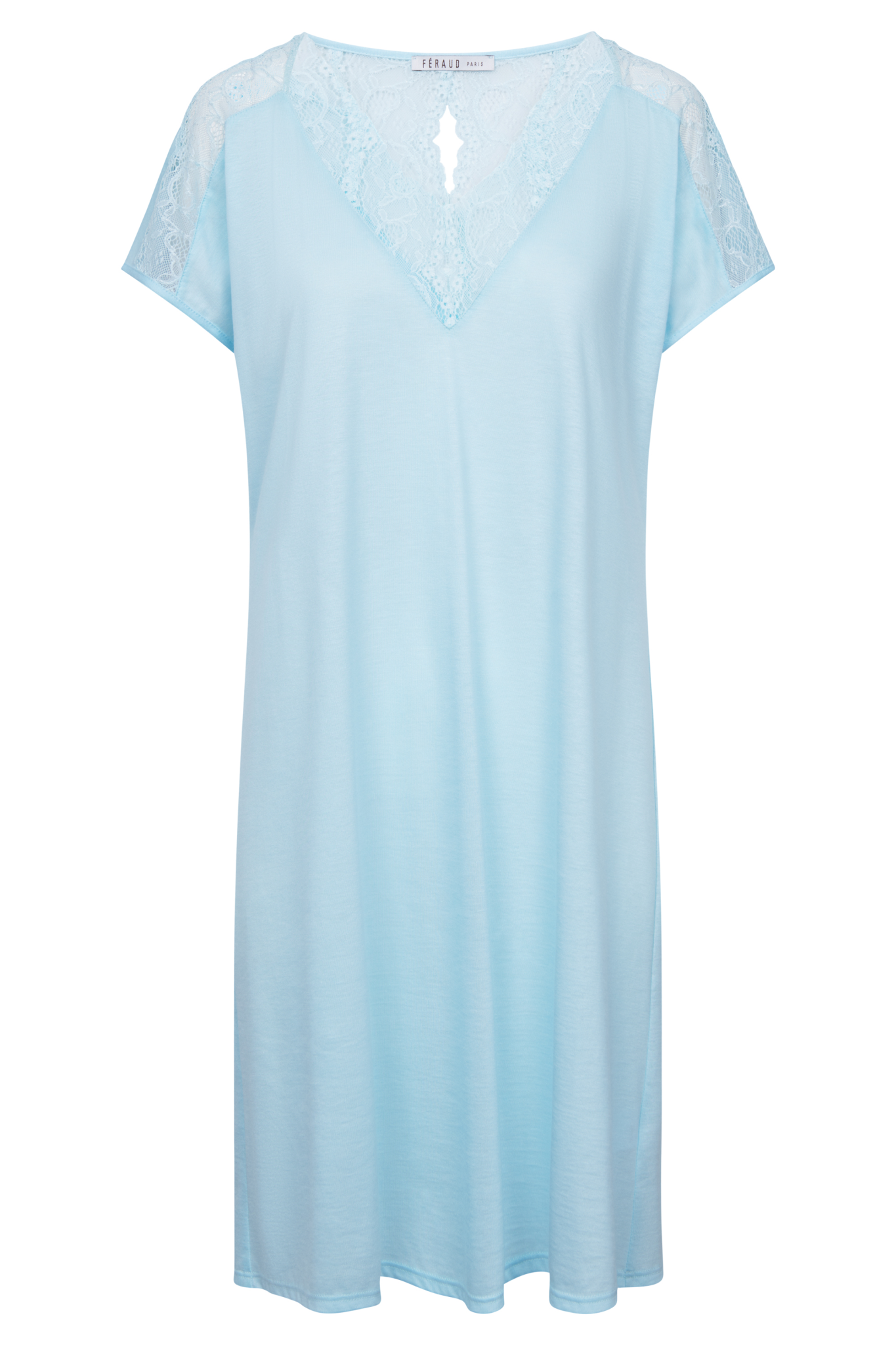 Féraud Nightgown front view in Turquoise