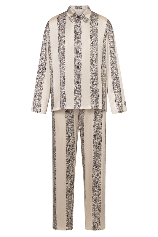 Féraud Pyjamas front view in Stripe Black
