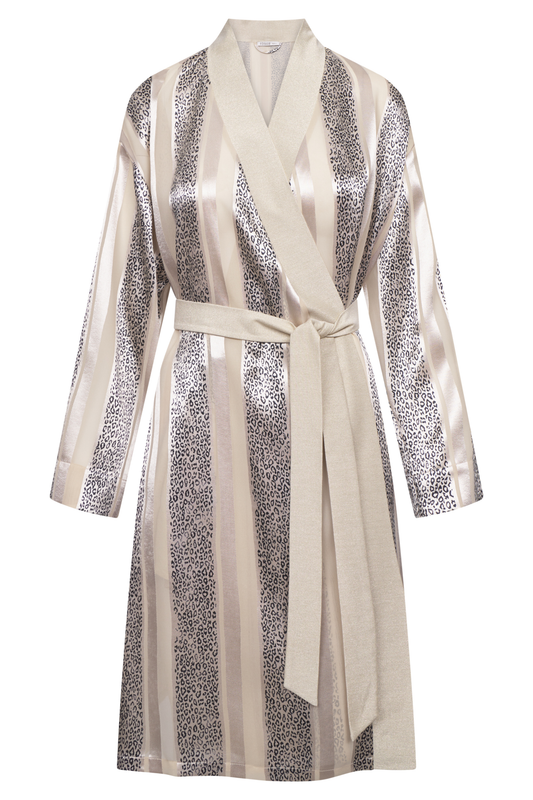 Féraud Robe front view in Stripe Black