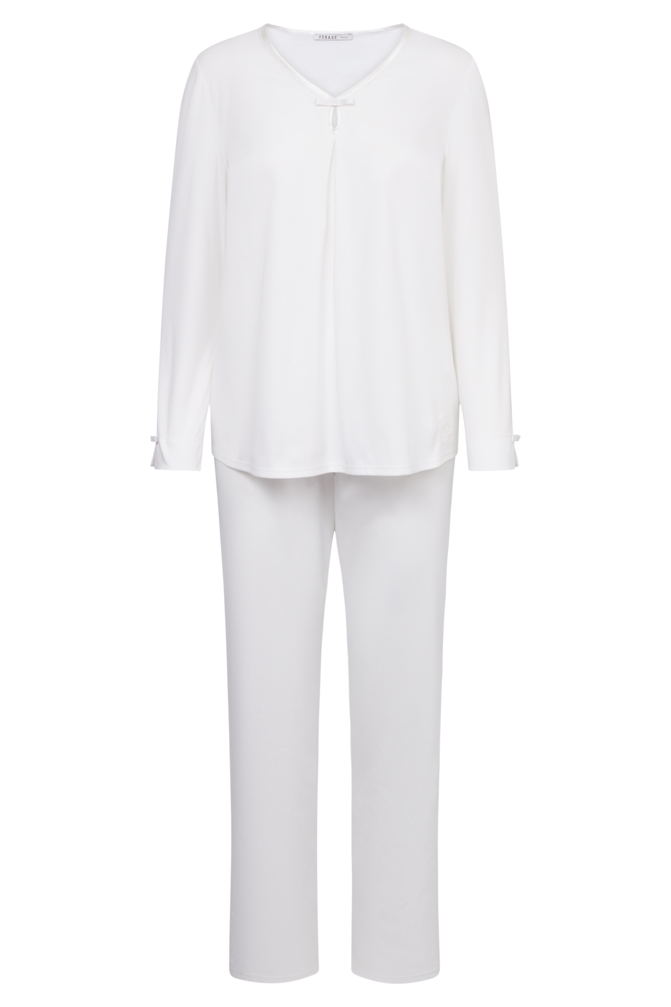 Féraud Pyjamas front view in Ivory