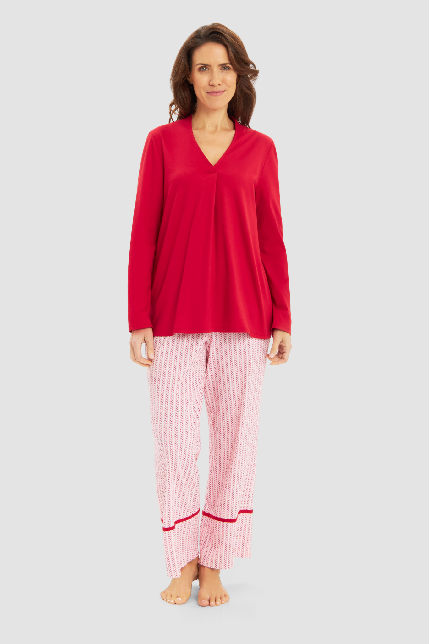Féraud Pyjamas on model in Minimal Print